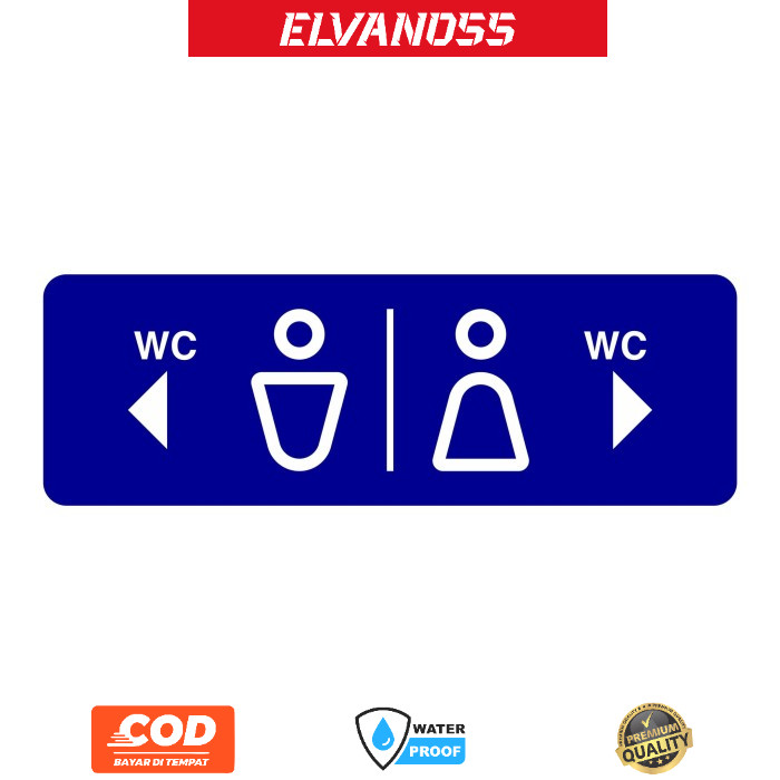 

STIKER RAMBU PLANG TOILET WC BIRU 30CM X 10CM FREE CUSTOM DESAIN STICKER