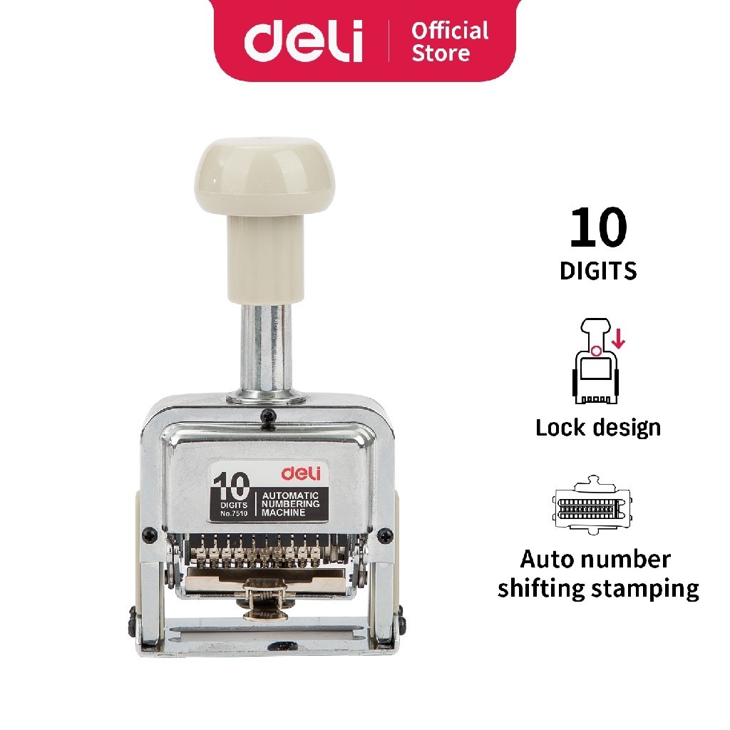 

Deli E7510 Labeling Device Alat Lebel Steel Numbering Machine 10 digits