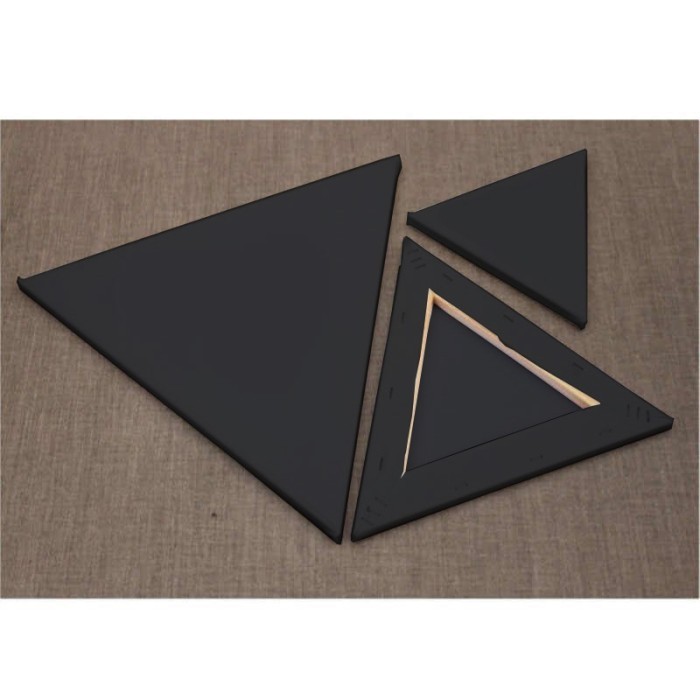 

Kanvas Segitiga 20x20 cm Canvas Lukis Triangle 20x20cm Warna Hitam