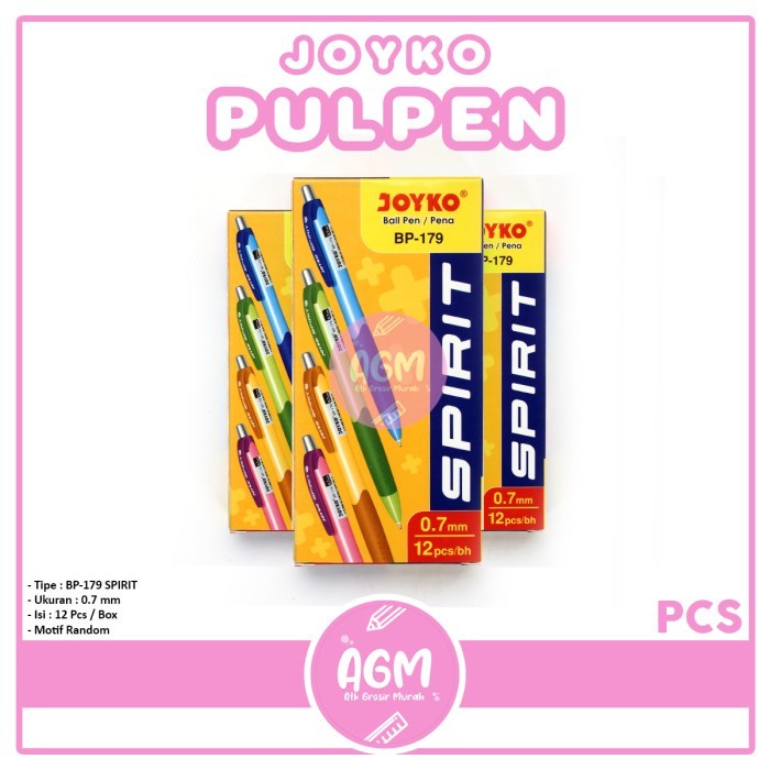 

JOYKO - Pulpen Spirit BP-179 Hitam - Lusin