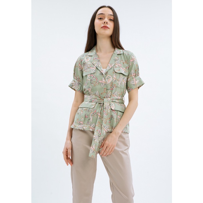 Kaori Shirt Green Sage - SAGE GREEN, XL