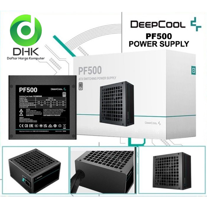 Power Supply Deepcool PF500 (Flat Cable) 500W PSU 80 PLUS BLACK CABLE