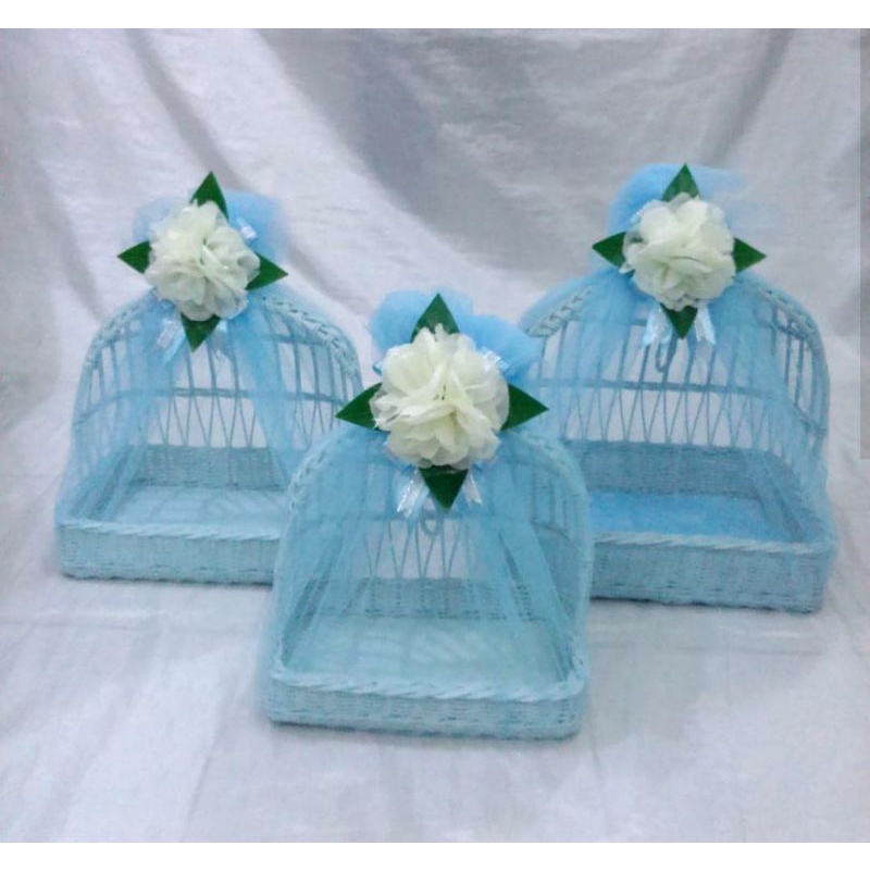 

keranjang ayunan kotak set tile + bunga/keranjang seserahan best seller