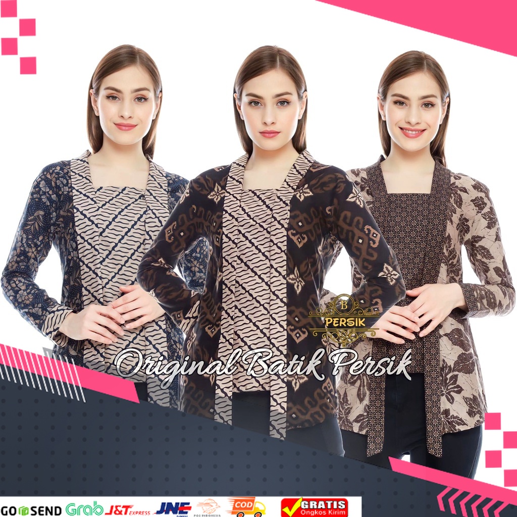 TREND BATIK MASA KINI DESAIN BARU HARGA MURAH /Baju Batik Wanita Modern 2022 Batik Kombinasi Terbaru