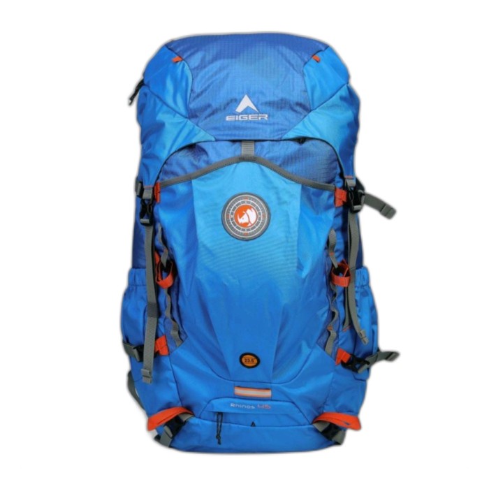 Tas Carrier Eiger Helarctos 55 Liter Original ready Hitam army - Rhinos Blue 45L