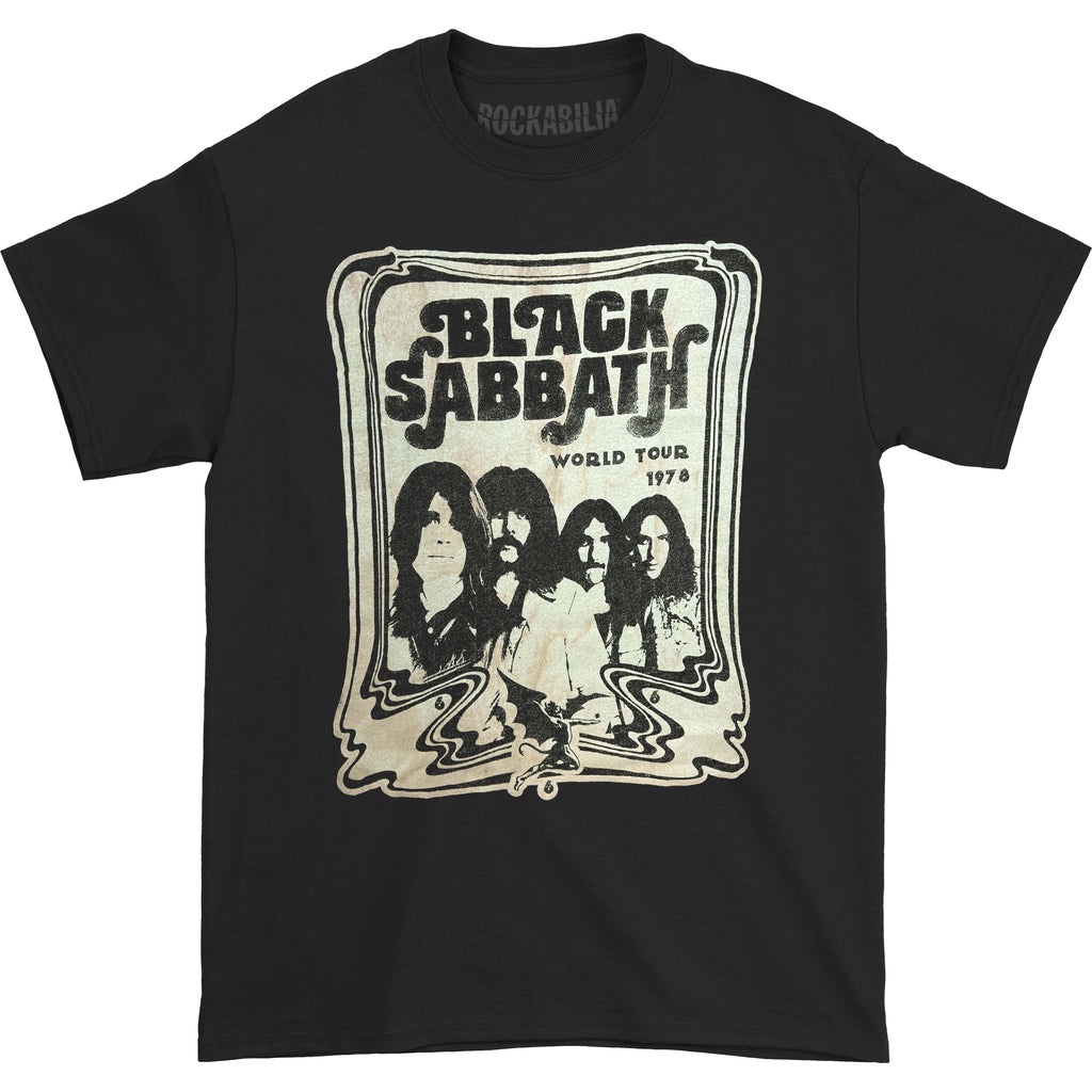 Baju Kaos BLACK SABBATH World Tour 1978 Vintage Retro - T-Shirt Reguler & Boxy Unisex Baju band Merc