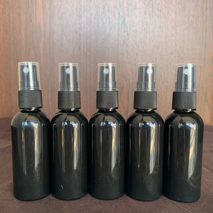 Botol 60ml Spray HITAM Botol Spray 60ml HITAM PET TEBAL - SPRAY PUTIH