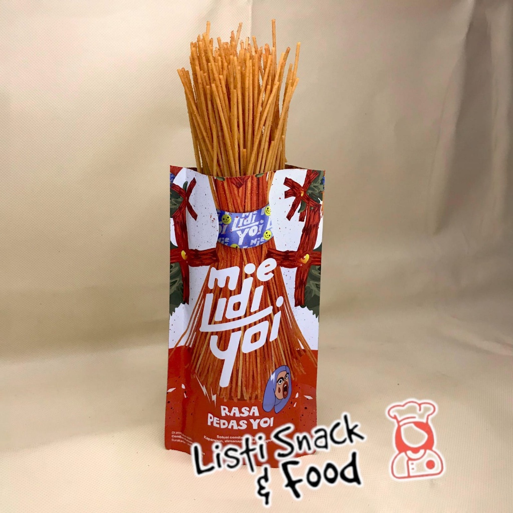 

Mie Lidi Rasa Pedas / Snack Lidi-Lidian / Cemilan Renyah Pedas - 50 Gr