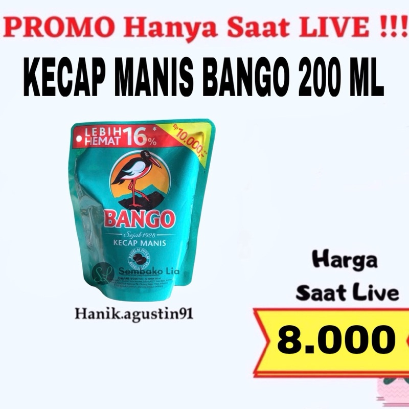 

BANGO KECAP MANIS KEMASAN 200 ML SS91