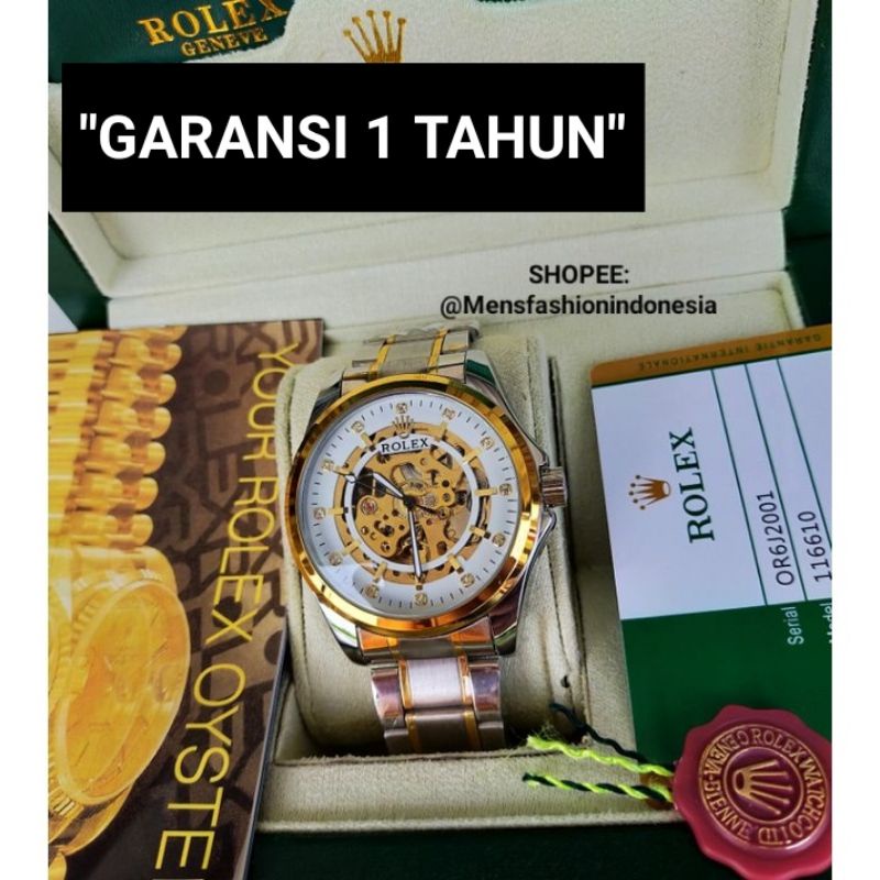 (COD) (SUPER PREMIUM) JAM TANGAN ROLEX AUTOMATIC OTOMATIS JAM ROLEX PRIA