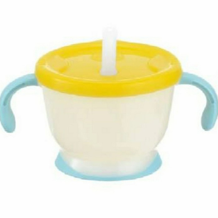 SALE RICHELL Aquela Cup De Mug 150ml Straw Training Cup Baby Mug Bayi - Yellow Termurah