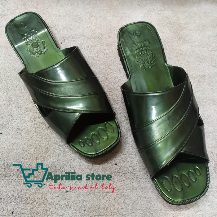 DRB sandal lily 1500 sandal jadul - wanita dan pria - sandal jadul - Hijau, 37