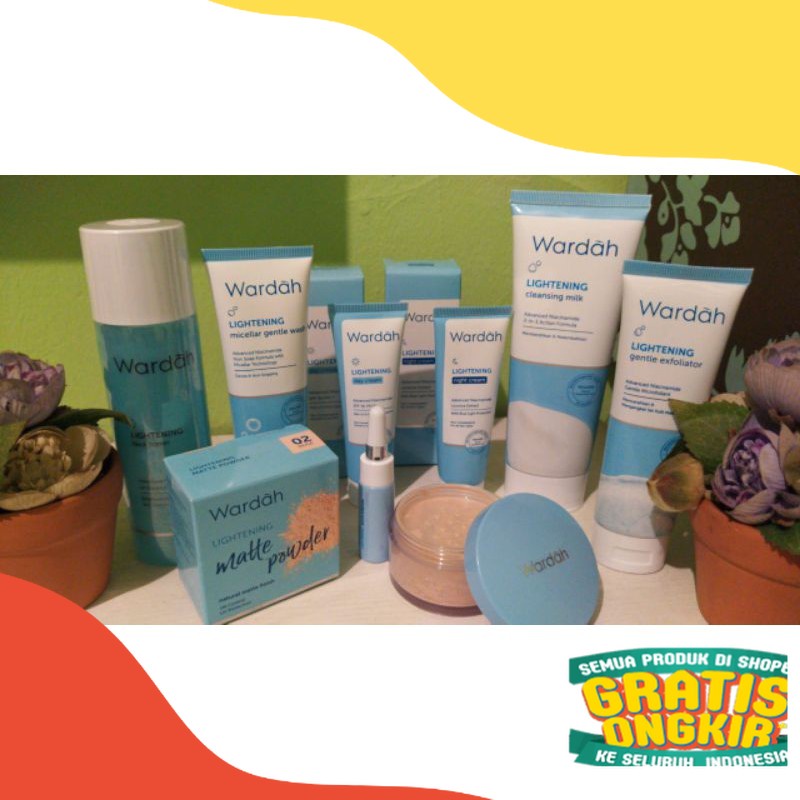 GRATIS HADIAH  Wardah Lightening Series Paket Skincare Lightening series  paket kosmetik wardah  mak