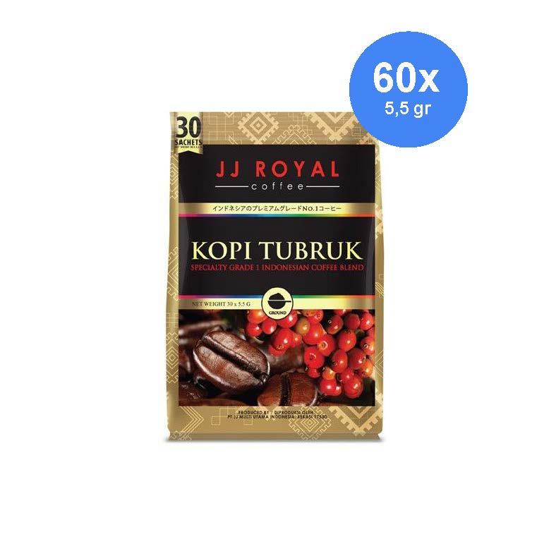 

JJ Royal Coffee Kopi Tubruk Pure Bulk Bag 60 x 5.5 gr