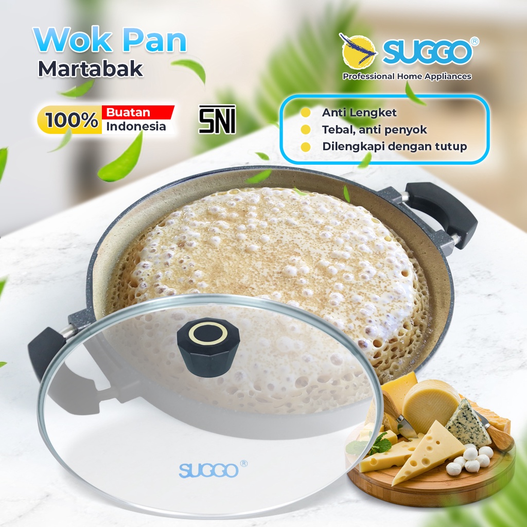 SUGGO Martabak Pan Cetakan Martabak Anti lengket Tahan Gores