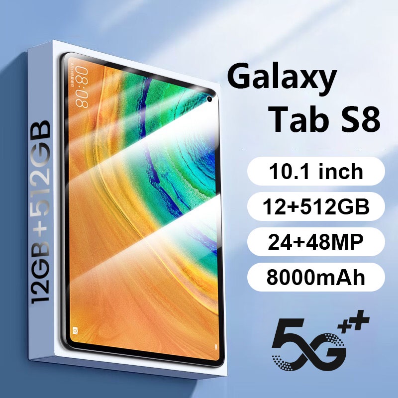 SUNAMG Galaxy Tab S8 Tablet PC Android Asli Baru Wifi 4G 5G D terbaru smart Tablets murah cuci gudang 2023 original asli RAM12GB ROM 512GB   128GB gaming tab Untuk Anak Belajar hp tablet