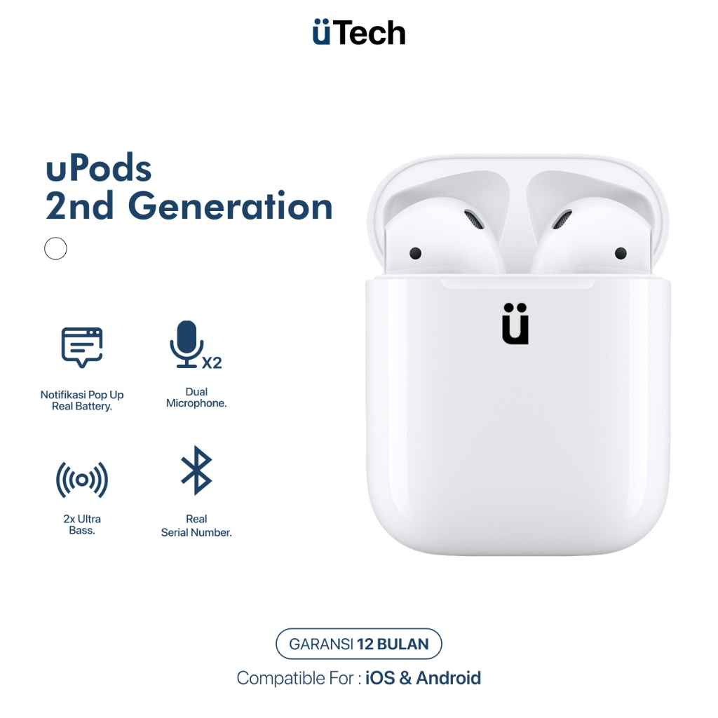 COD [BEST SELLER] uPods Gen 2 2023 TWS Wireless Charging Case [ Highest Upgrade + IMEI + Serial Dete