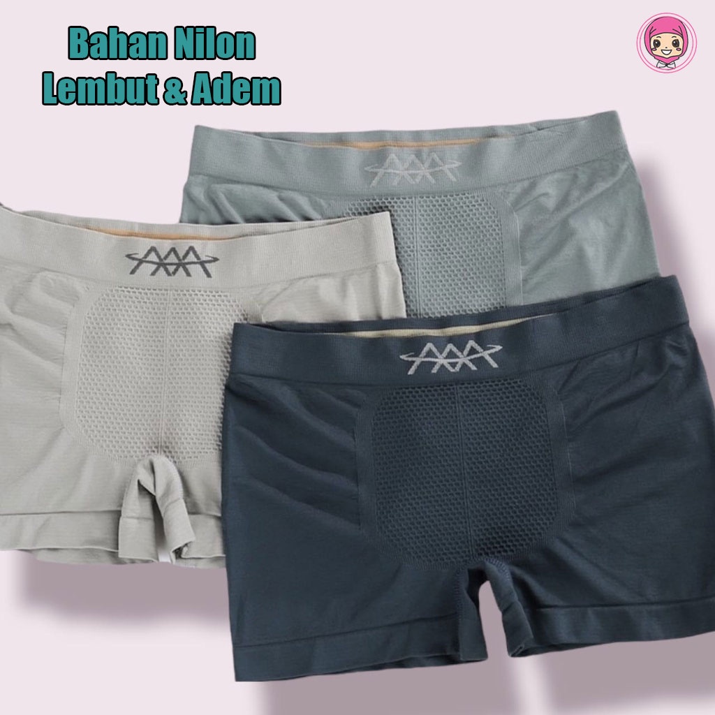 Celana Boxer Premium Bahan Rajut Cd Pria Import Boxer Polos P20