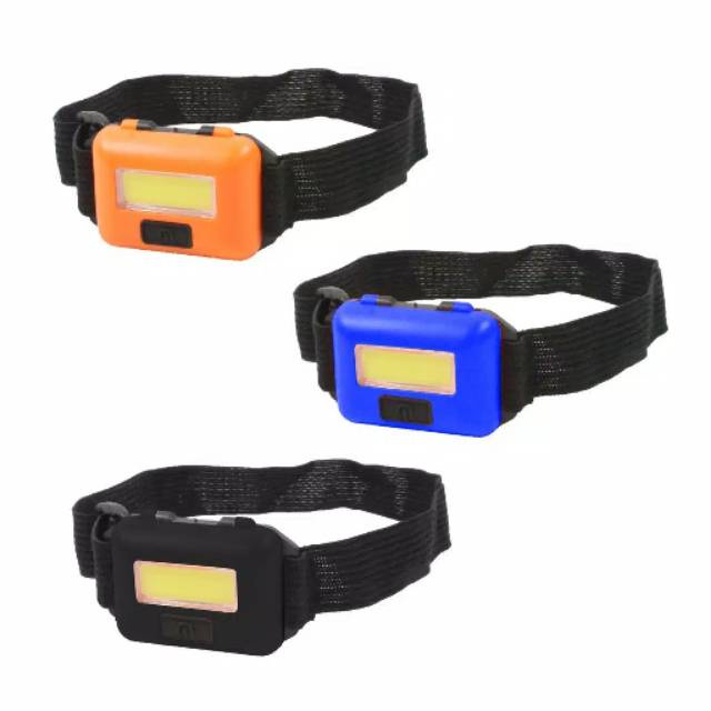 Headlamp Senter Kepala Mini COB Led Headlamp Mini COB Led Baterai AA x 3