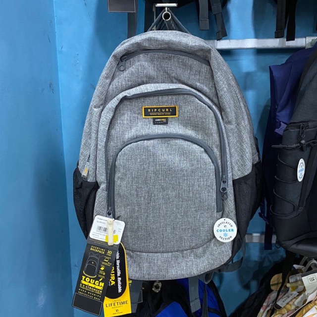 Tas Ransel Ripcurl Overtime Cordura Backpack Grey Original