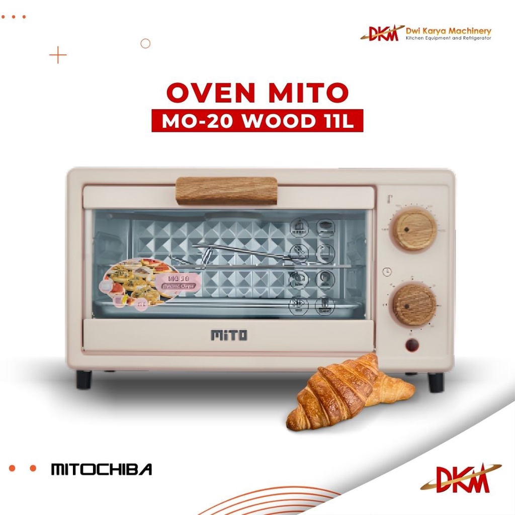 MITO Oven Listrik Mini MITO MO 20 Kapasitas 11 Liter - Pink