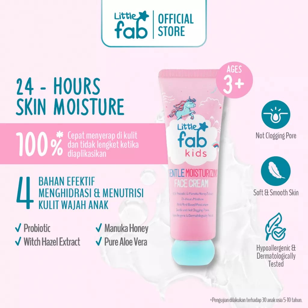 Promo Little Fab Gentle Moisturizing Face Cream Girl