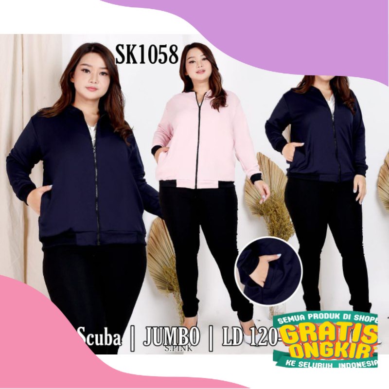 jaket bomber/jaket jumbo/jaket scuba/ld 120-140/jaket wanita/jaket bomber scuba/ Spesial Best
