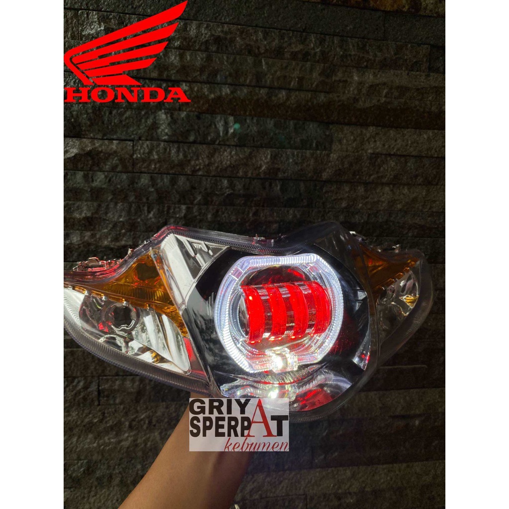 LAMPU DEPAN HONDA REVO ABSOLUTE BILED BILLED PROJIE LED