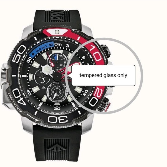 TG tempered glass for CITIZEN PROMASTER AQUALAND BJ2167-03E
BJ2167 BJ 2167 03E anti gores jam tangan