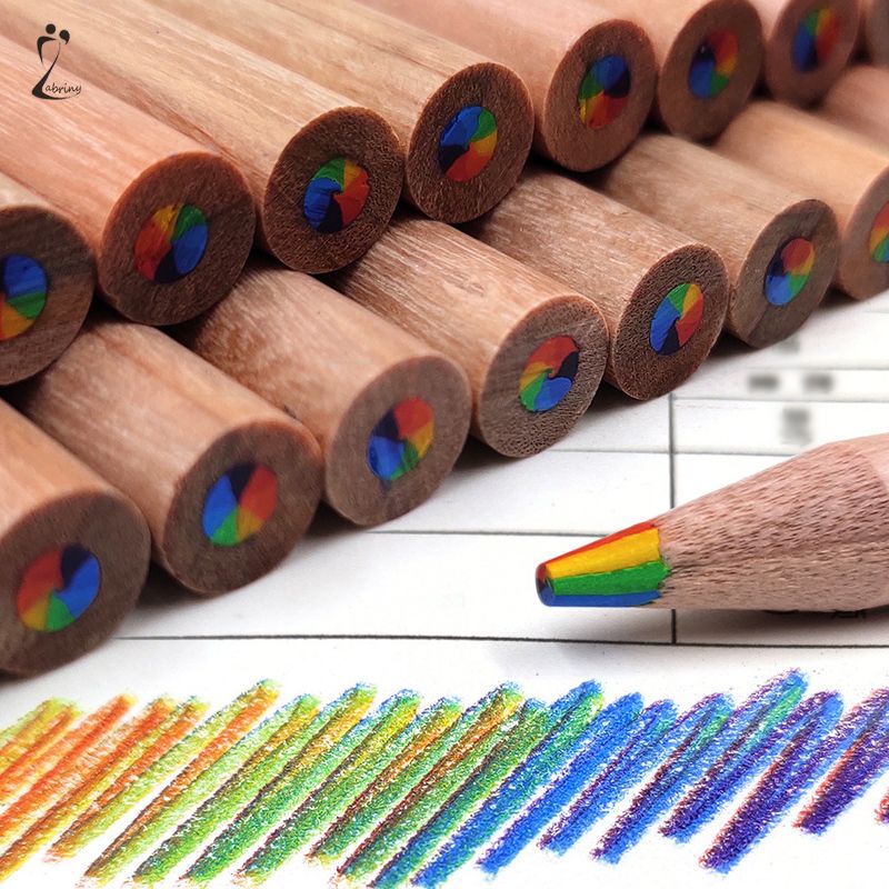 

Pensil Pelangi Inti Multi Warna Pensil Warna Gradien Alat Tulis Pensil Kreatif Z