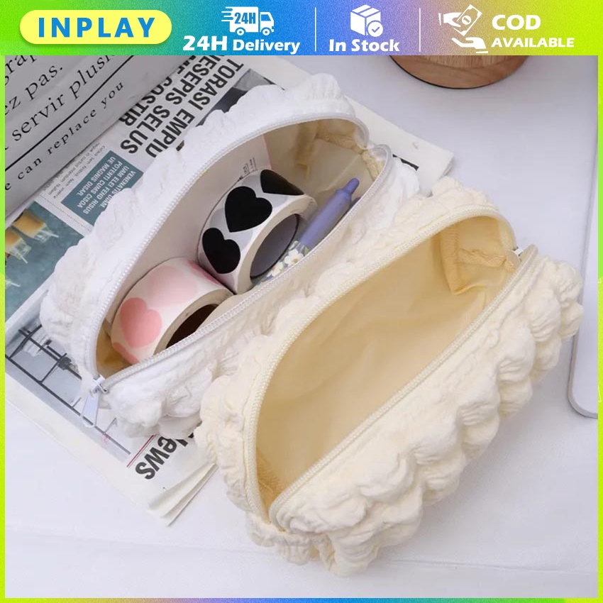 

Cream Puff Pencil Case Kotak Wadah Lucu Estetik Aesthetic Korea Minimalis / Hitam Putih