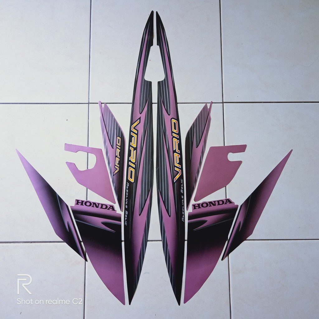 stiker striping motor honda vario cw 110 2006-2007 pink