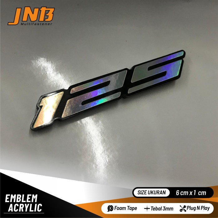 Emblem Acrylic 125 Thailand Beat Vario Mio Scoopy Logo Timbul 3D