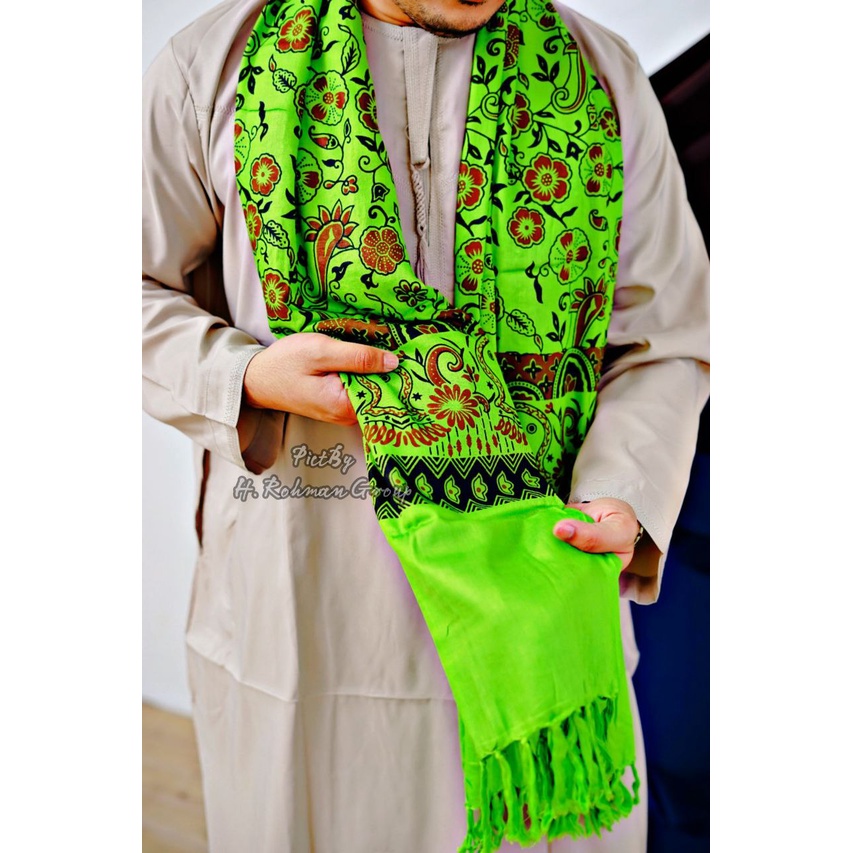 Sorban Anak Laki Laki Gus Iqdam Motif Kashmiri Batik Terompah Rayon Super Adem Surban Habib Bahar