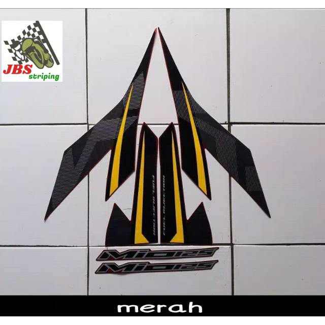 striping mio m3 stiker yamaha mio m3 125 2019 merah