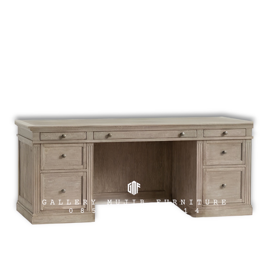 meja direktur kantor kayu jati meja direksi minimalis modern