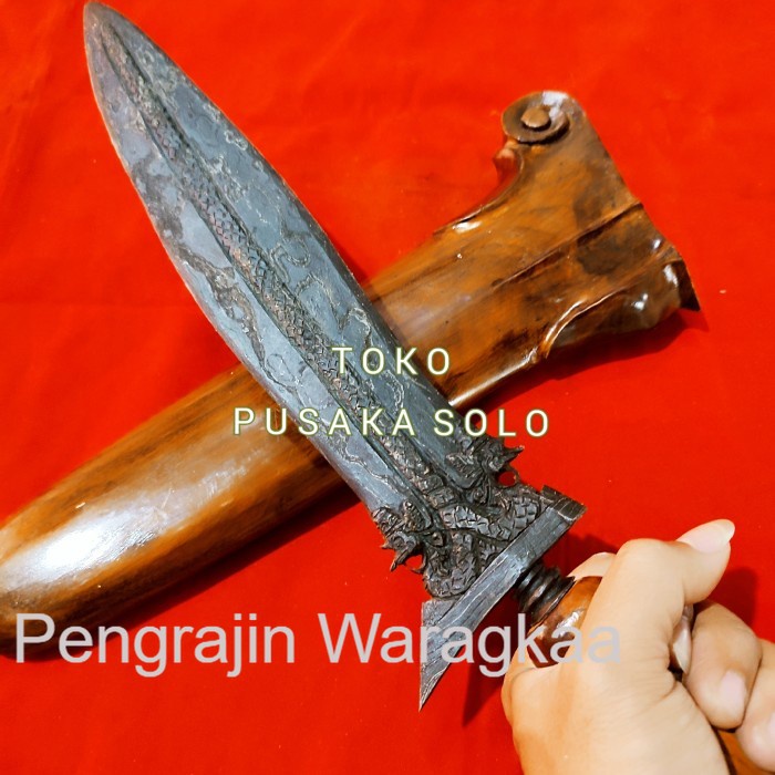 KERIS BETHOK NAGA KEMBAR TEMANTEN ALUSAN ISTIMEWA antik
