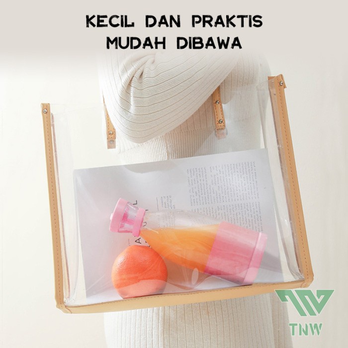 TNW Juice Blender Portabel Mini Blender Buah Pisau 6 Juicer Botol - Putih