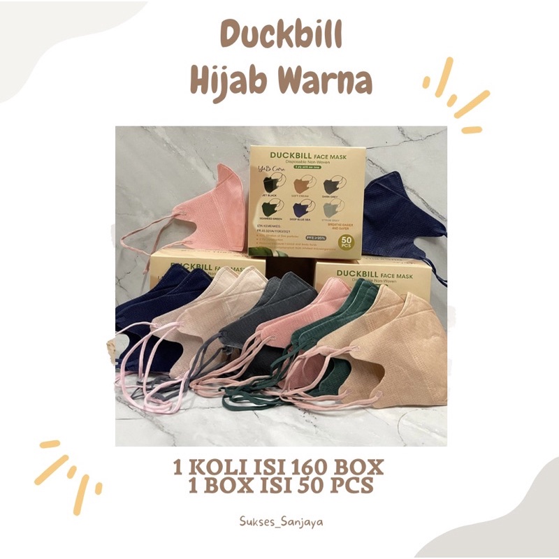 RB Masker Duckbill Hijab/Masker duckbill headlop