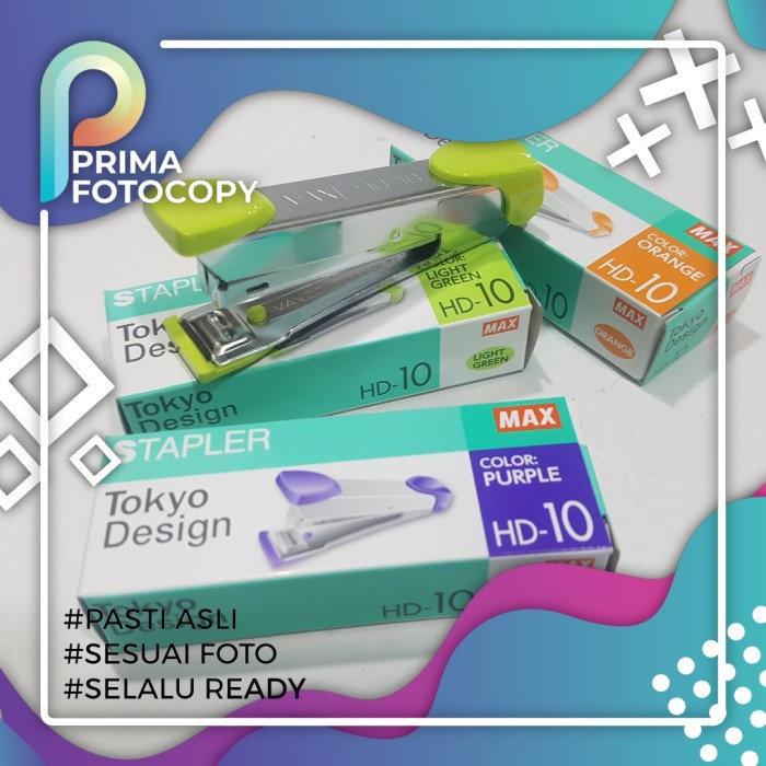 

Original Stapler Max HD 10 No 3 Staples Asli Japan HD10 ecer warna random hekter kecil