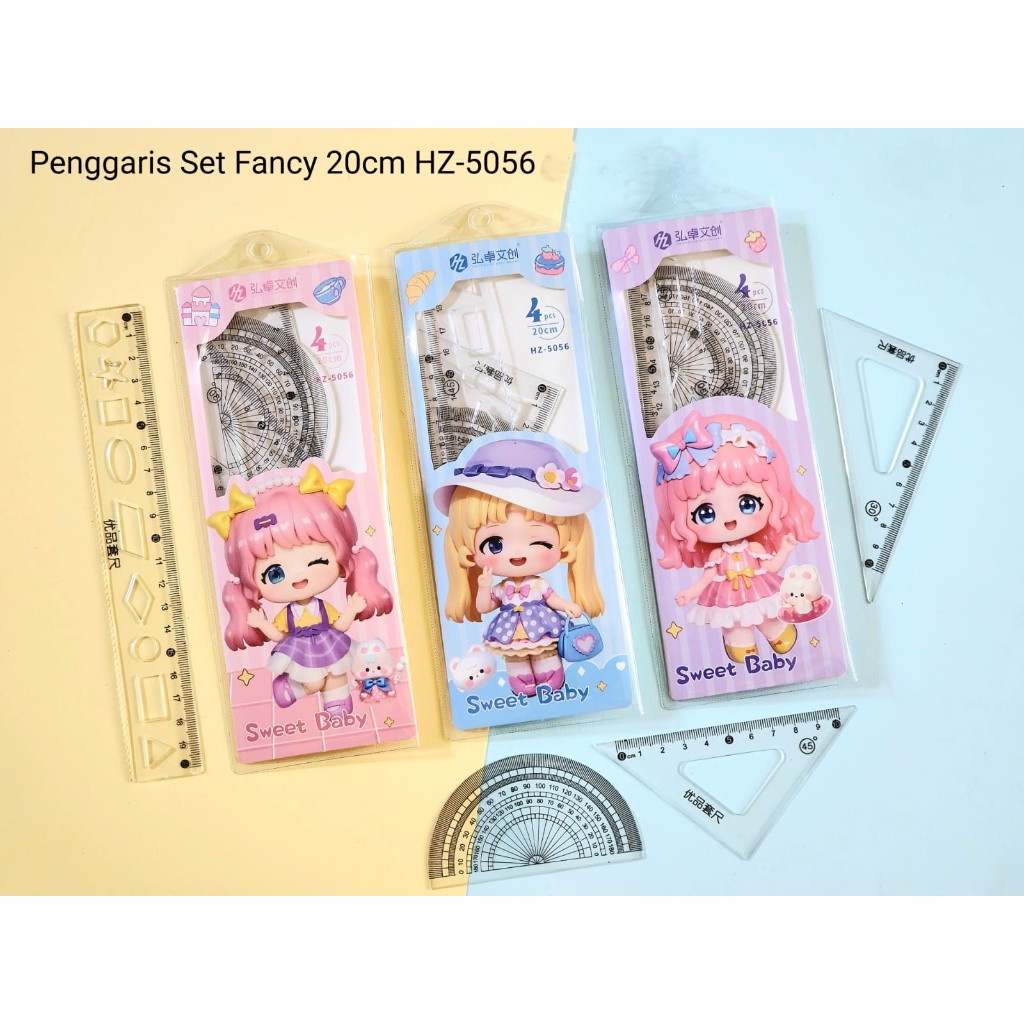 

Penggaris Set 4in1 Fancy (1 set)