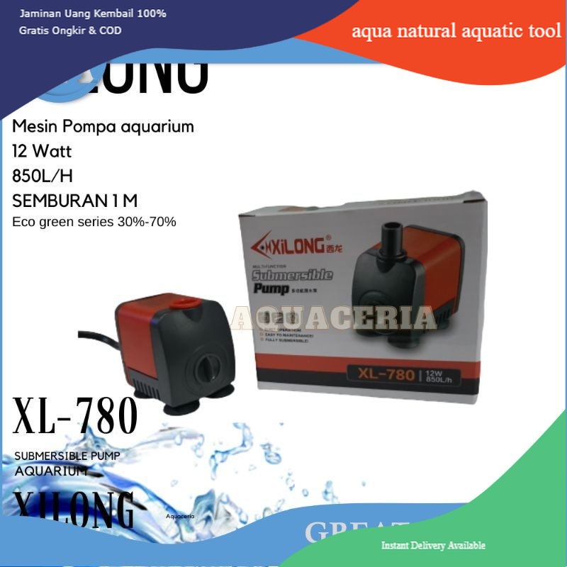 Mesin pompa Aquarium XILONG XL 780 Mesin Celup mini Tank aquarium
