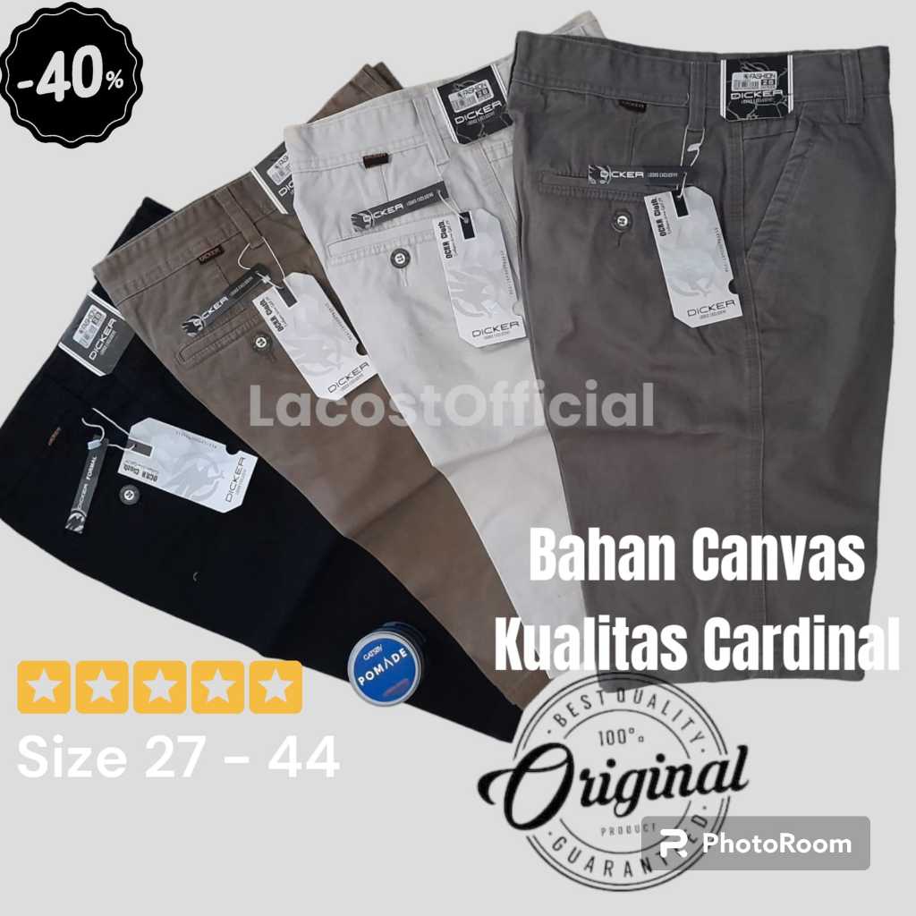 Celana Pendek Pria Chino Distro Premium Original 100% Bahan Kanvas Soft Jeans Tebal Tidak Melar Ukuran 28 - 44 Big Size Jumbo Arman Dicker Dricker
