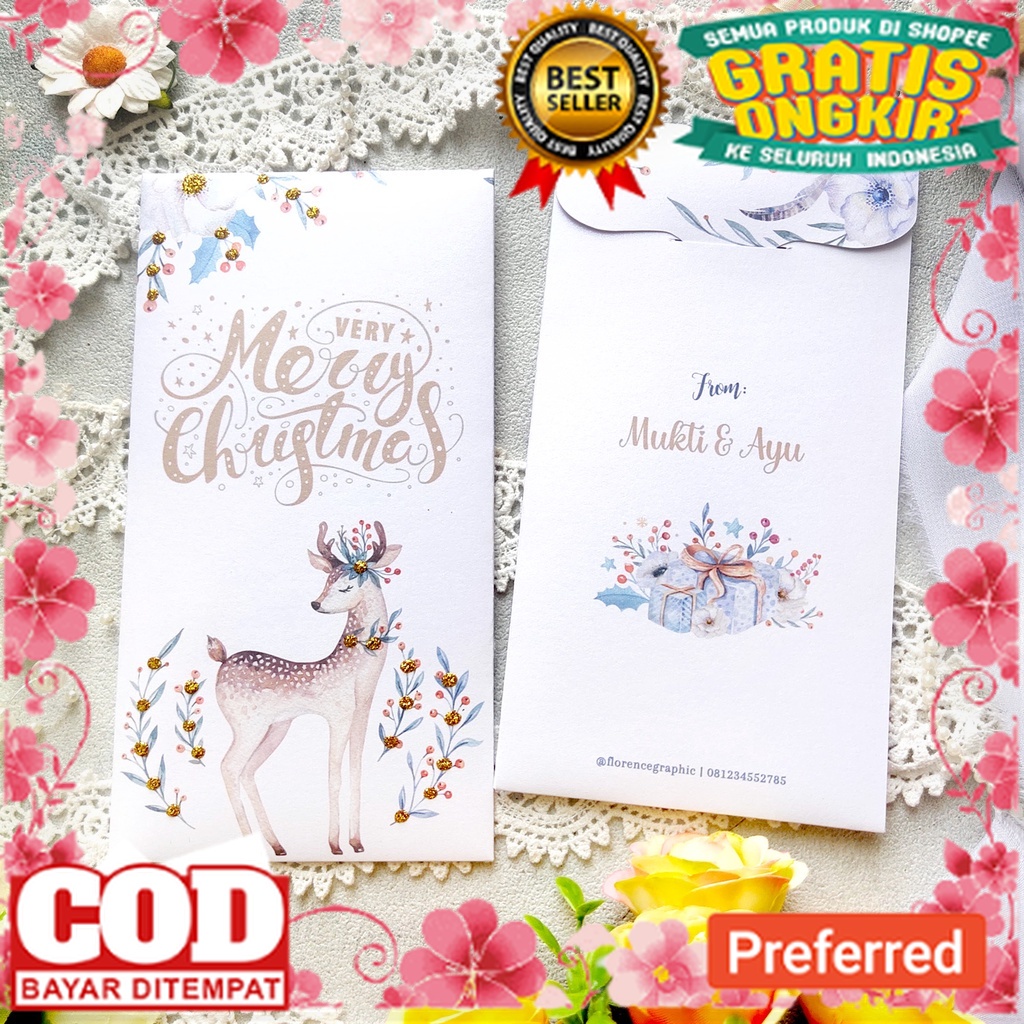 

Angpao natal Spesial custom christmas amplop bisa tulis nama - Envelope / hongpao gereja new year// KOSTUM NATAL / POHON NATAL / AKSESORIS NATAL / HARI NATAL