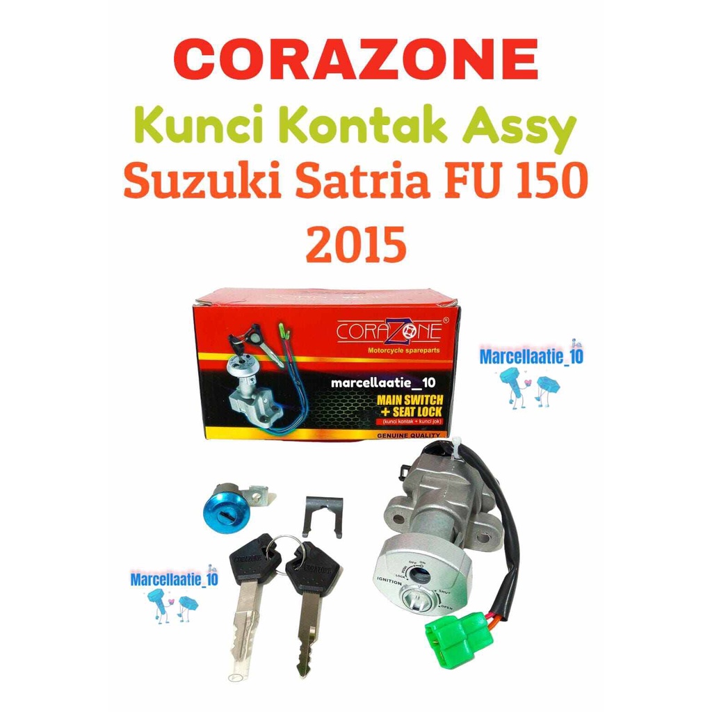 1 SET CORAZONE KUNCI KONTAK ASSY SUZUKI SATRIA FU 150 2015 KUNCI KONTAK MURAH MOTOR SATRIA FU150 MAI