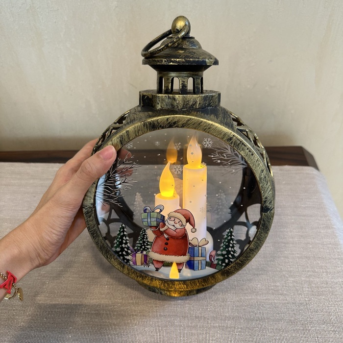 

christmas lantern / lantern natal bulat / dekorasi natal LED - santa, big