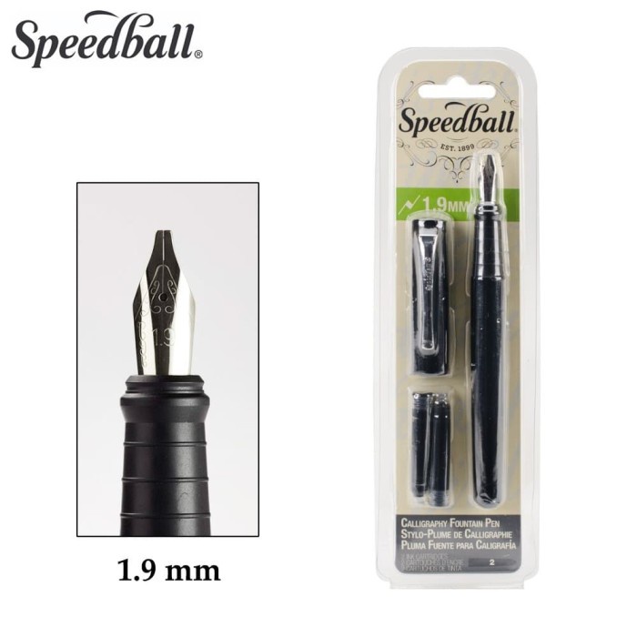 

Speedball Calligraphy Fountain Pen 1.9mm - Black Ink