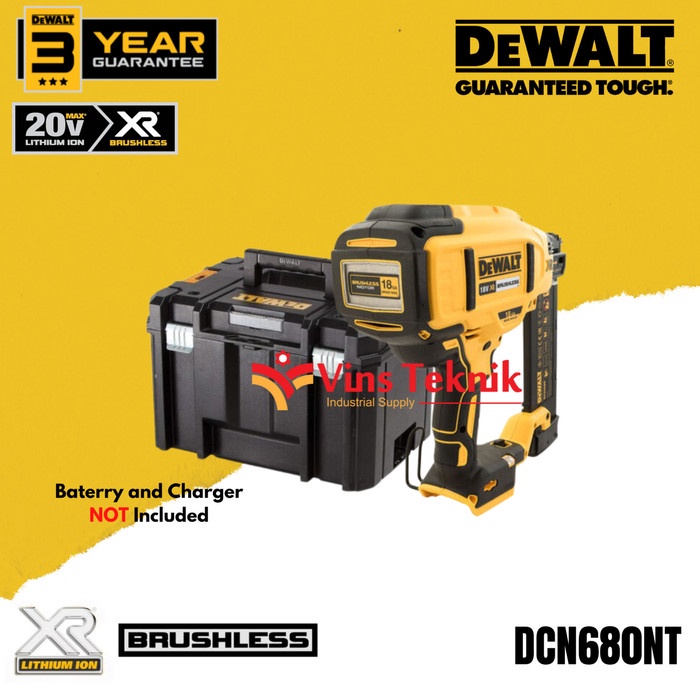 DeWalt DCN680 20V MAX XR 18 Gauge Cordless Brad Nailer - Mesin Paku Tembak