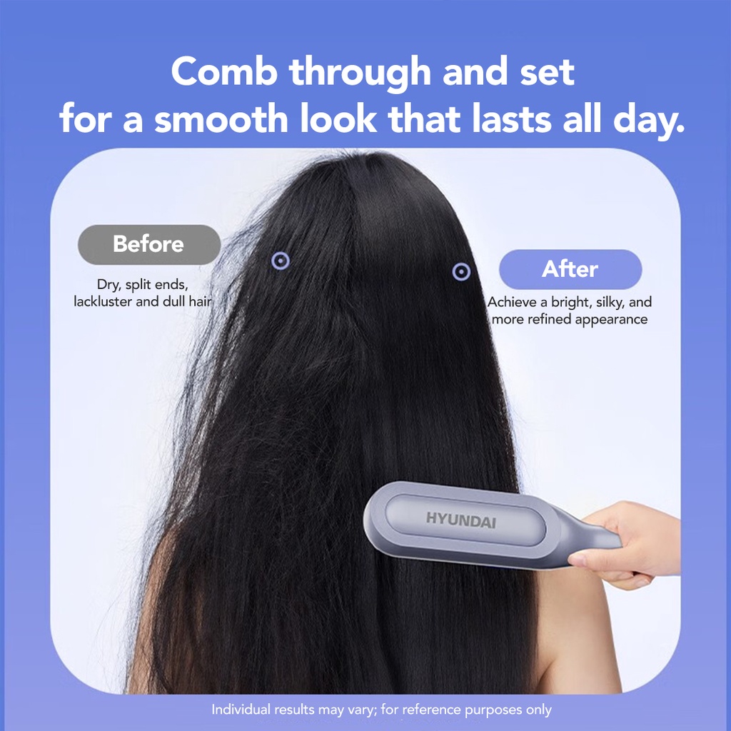 Thinkplus X Hyundai Z02 Hair Straightener Sisir Pelurus Pengeriting Rambut Elektrik Portable