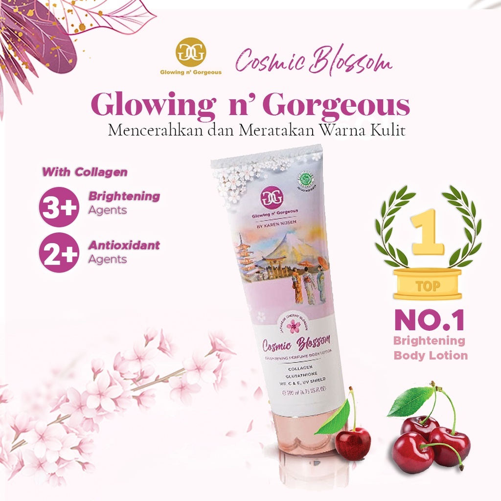 New Product Hand Body Lotion Glowing N Gorgeous By Karen Nijsen Cosmic Blossom Pelembab Badan